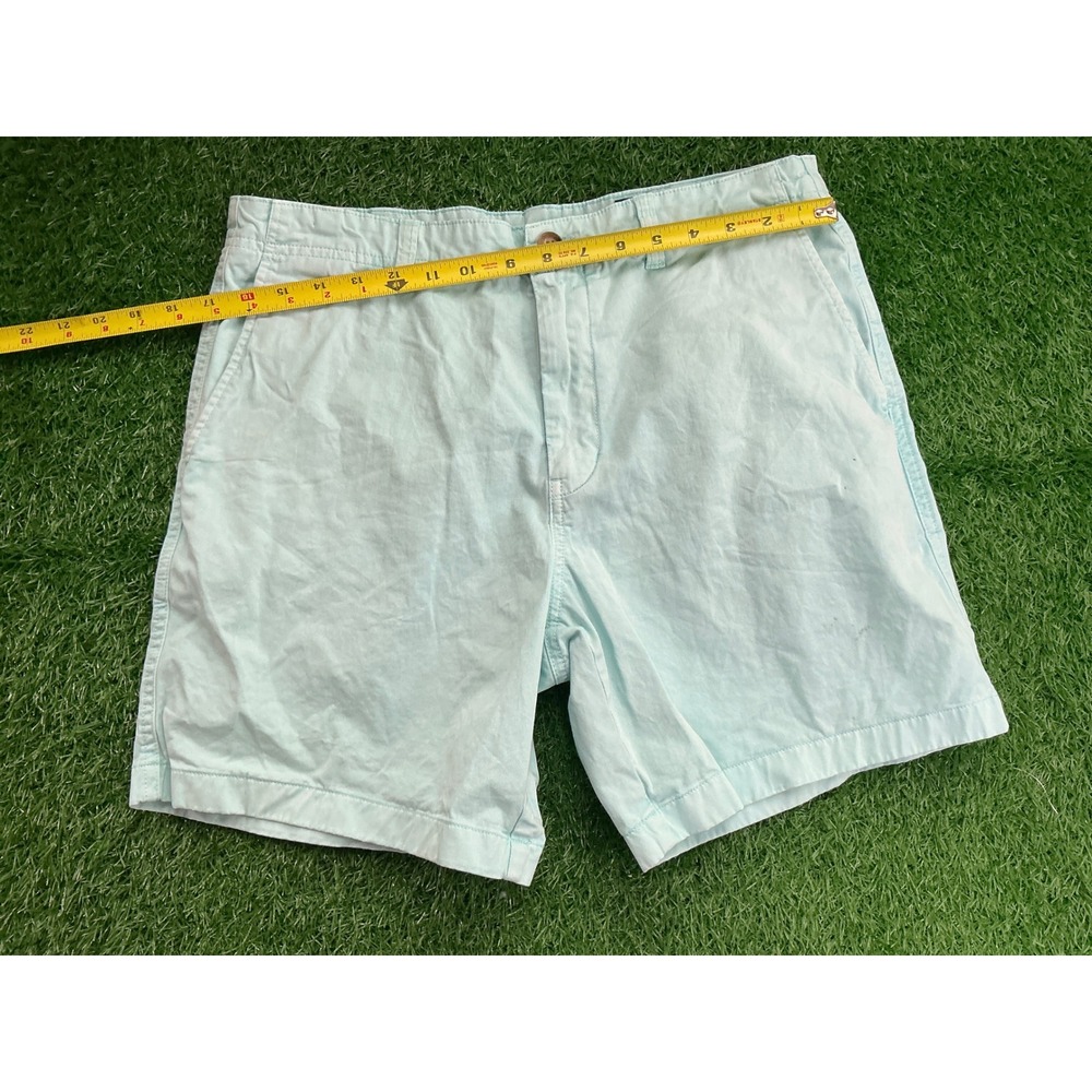 Vineyard Vines Mens Island Short Aqua Blue Chino Shorts Size 33 Preppy Summer